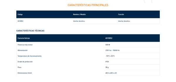 A510052 Interfaz domótico