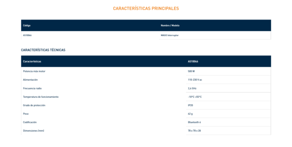 A510046 MAGO Interruptor