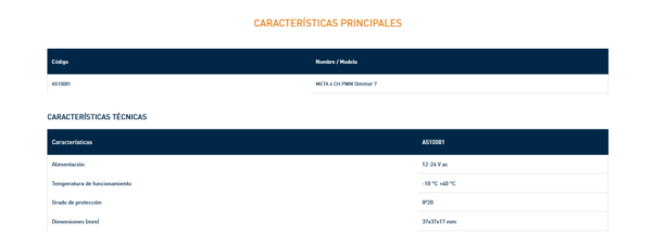 A510081 META 4 CH PWM Dimmer 7