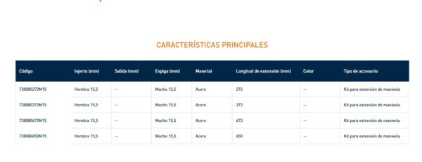 7380 MANIVELAS ARTICULADAS